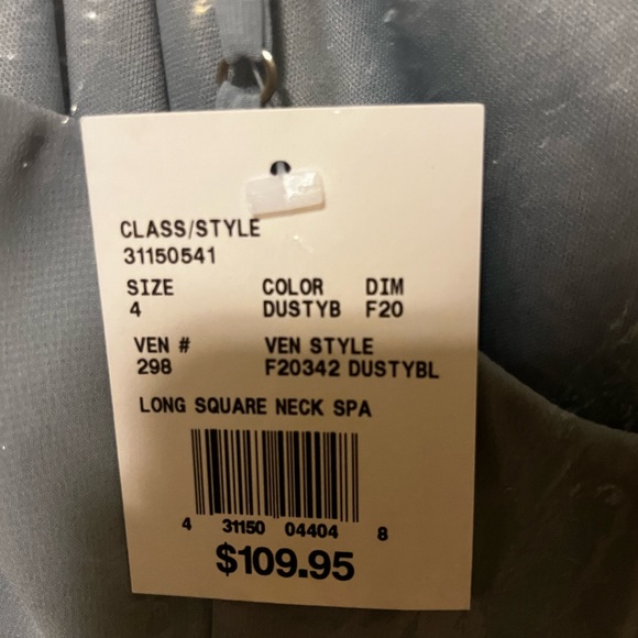 David’s Bridal SPAGHETTI STRAP CHIFFON BRIDES-
MAID DRESS WITH SLIT - Picture 6 of 7